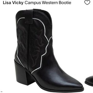 Lisa Vicky Campus Western Bootie sz 6